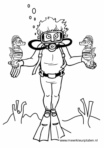 scuba diving coloring pages printable jpg