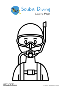 scuba diving coloring pages printable jpg