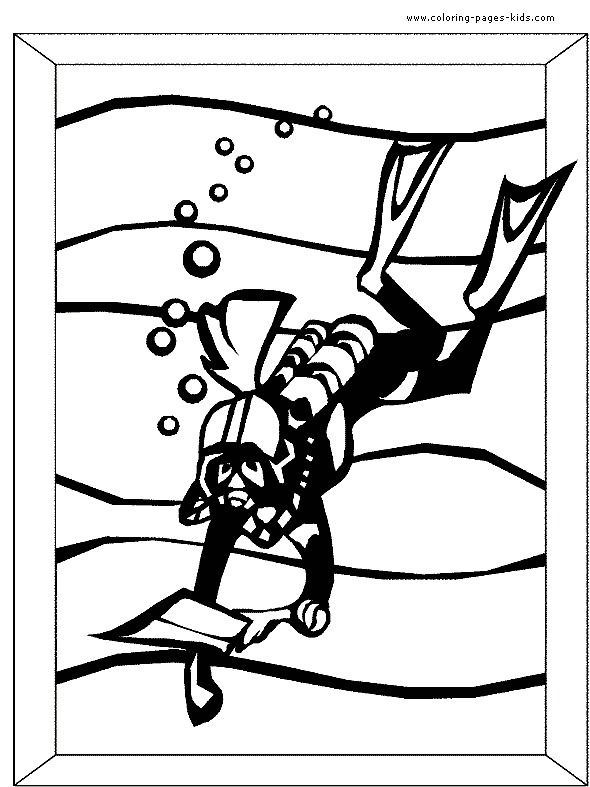 34 Scuba Diving Coloring Pages Printable 14