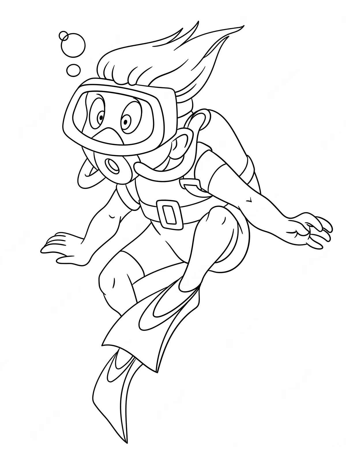 scuba diving coloring pages printable jpg