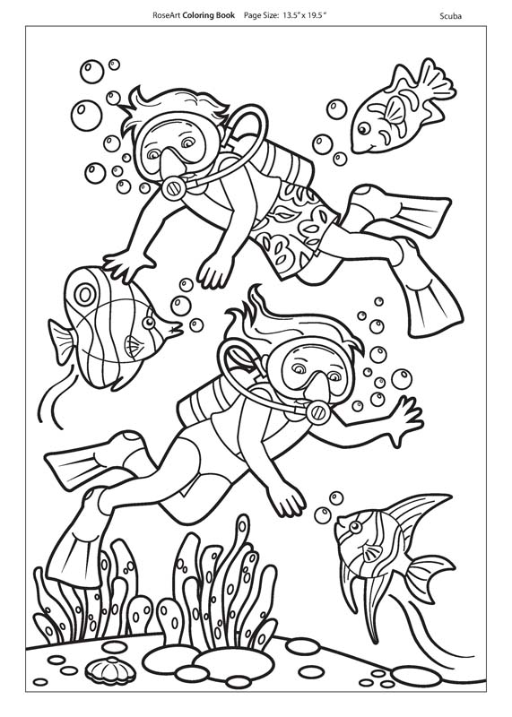 34 Scuba Diving Coloring Pages Printable 2