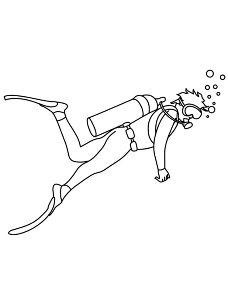 scuba diving coloring pages printable jpg