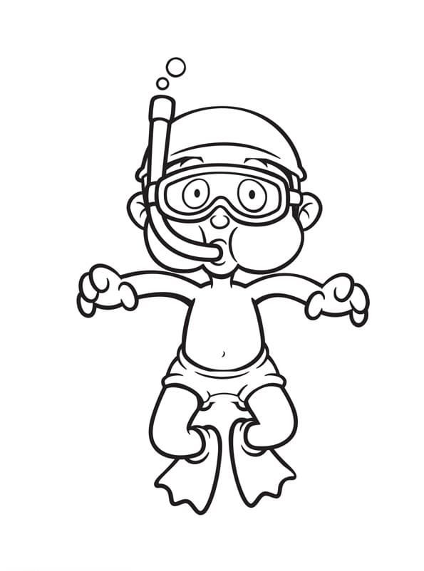 scuba diving coloring pages printable jpg