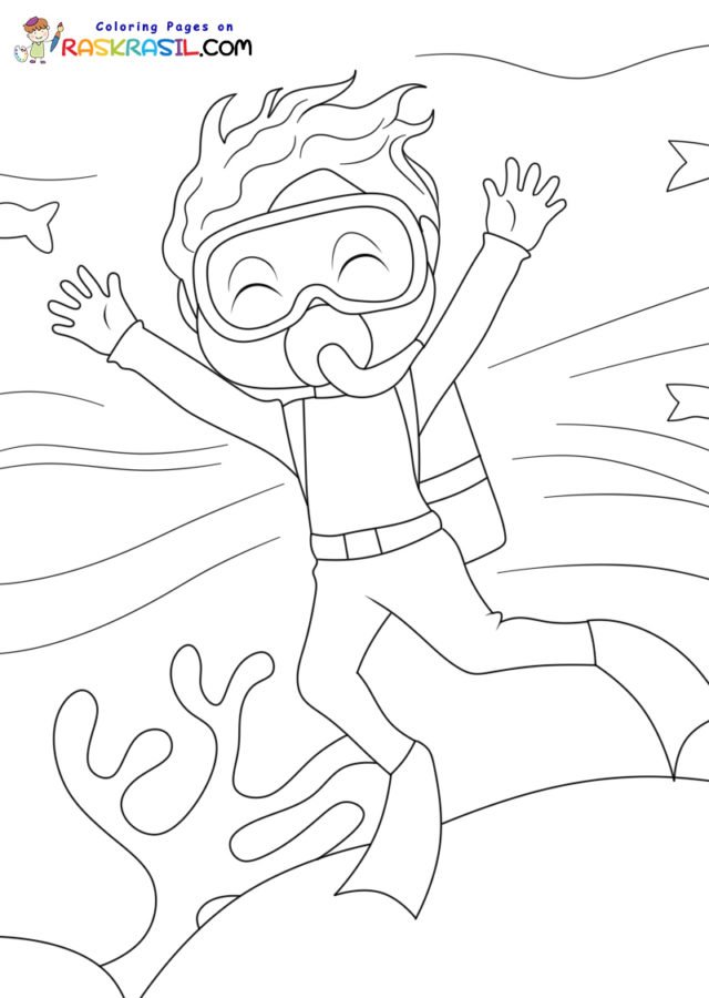 34 Scuba Diving Coloring Pages Printable 4