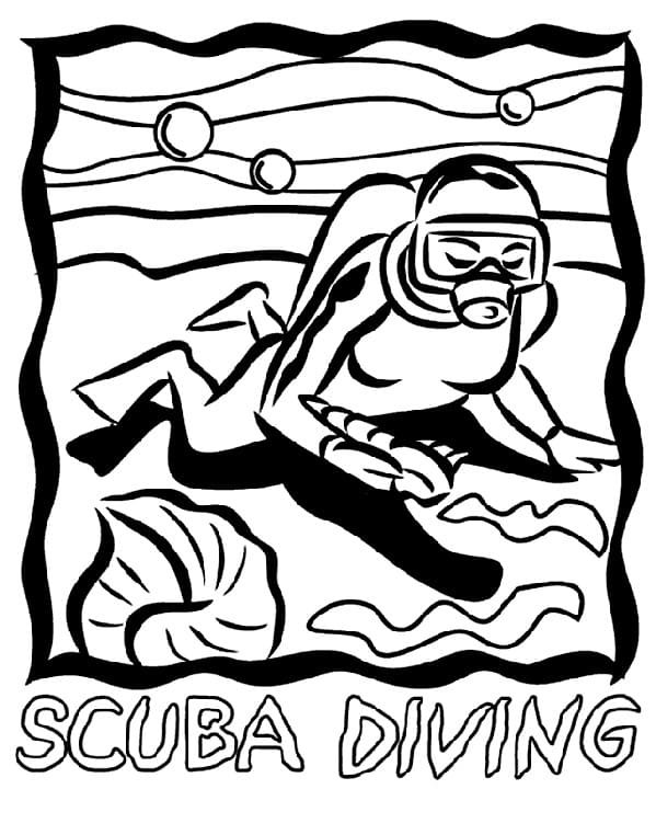 34 Scuba Diving Coloring Pages Printable 5