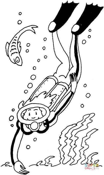 34 Scuba Diving Coloring Pages Printable 8