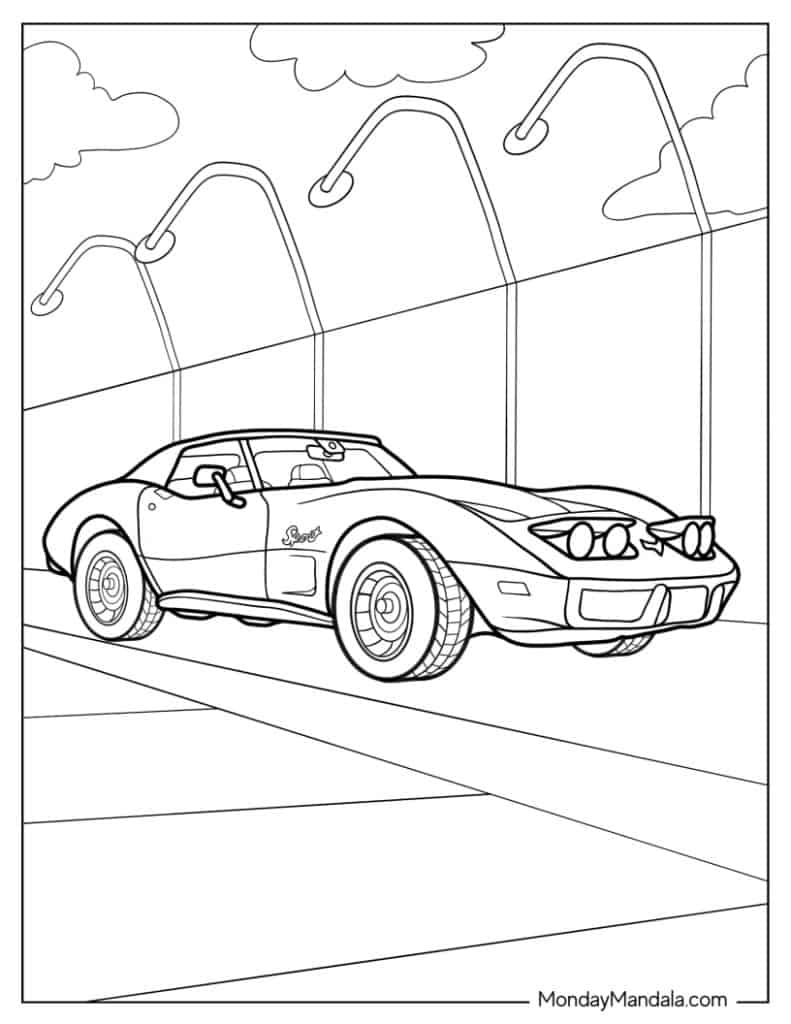 stylish chevrolet camaro coloring pages printable jpg