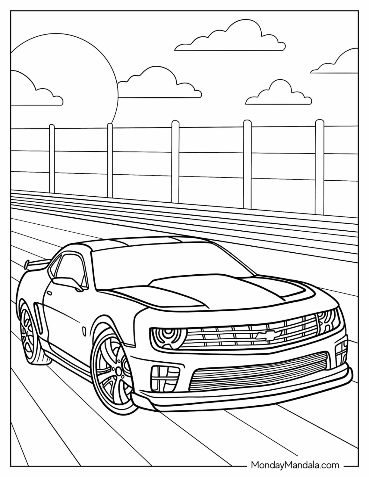 34 Stylish Chevrolet Camaro Coloring Pages Printable 32