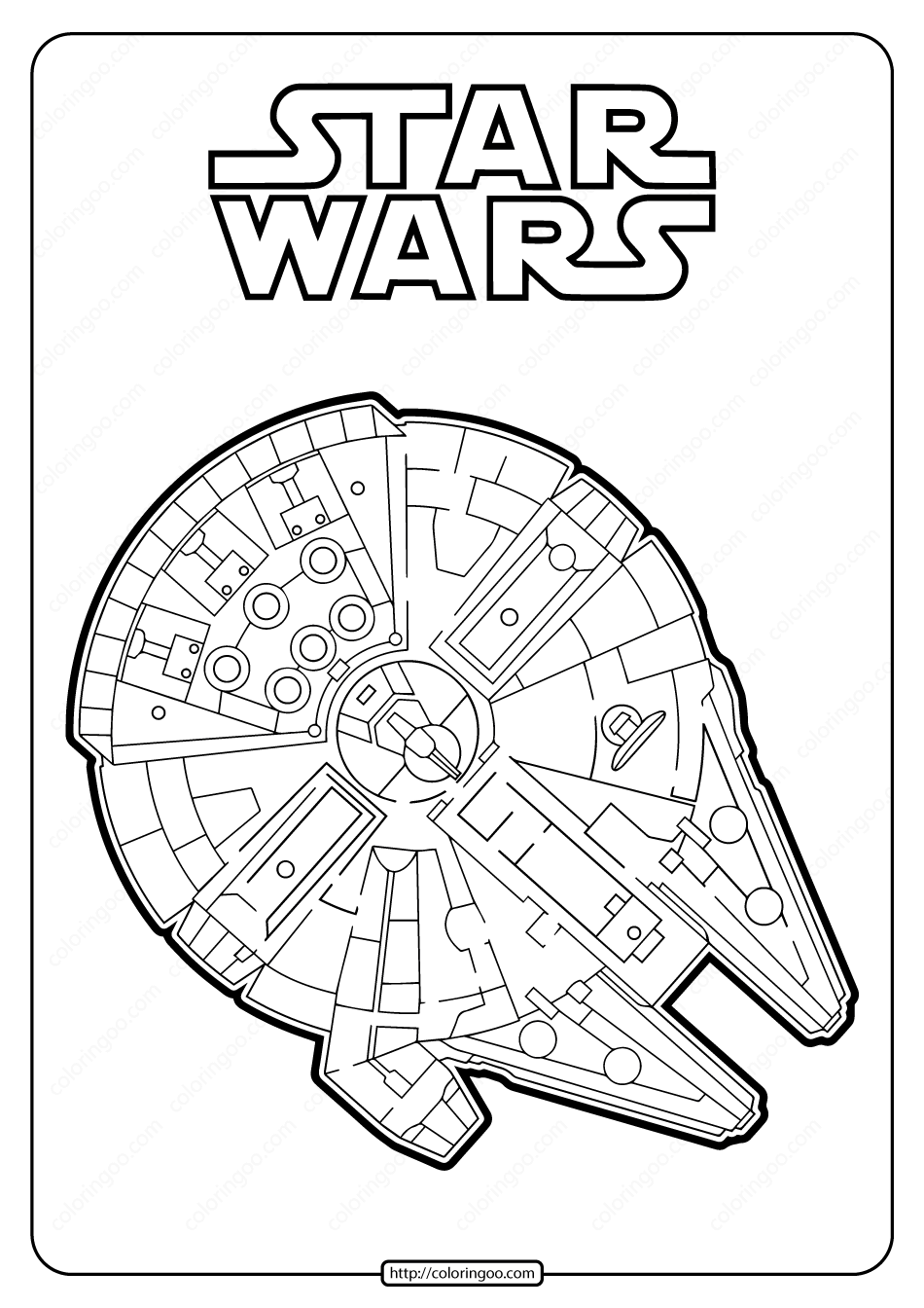 exciting millennium falcon coloring page printable jpg