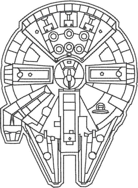 exciting millennium falcon coloring page printable jpg