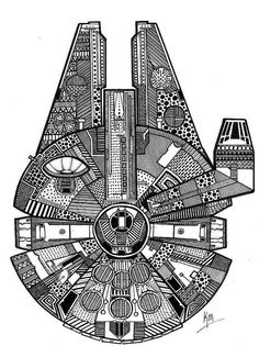 exciting millennium falcon coloring page printable jpg