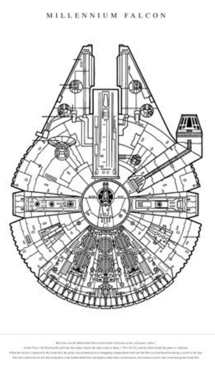 35 Exciting Millennium Falcon Coloring Page Printable 21