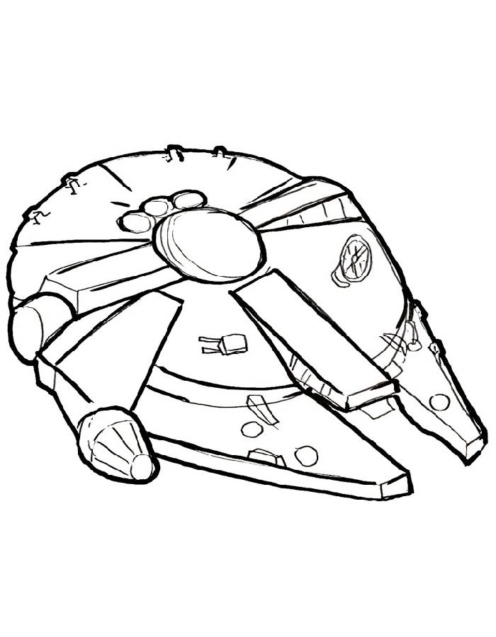 35 Exciting Millennium Falcon Coloring Page Printable 3