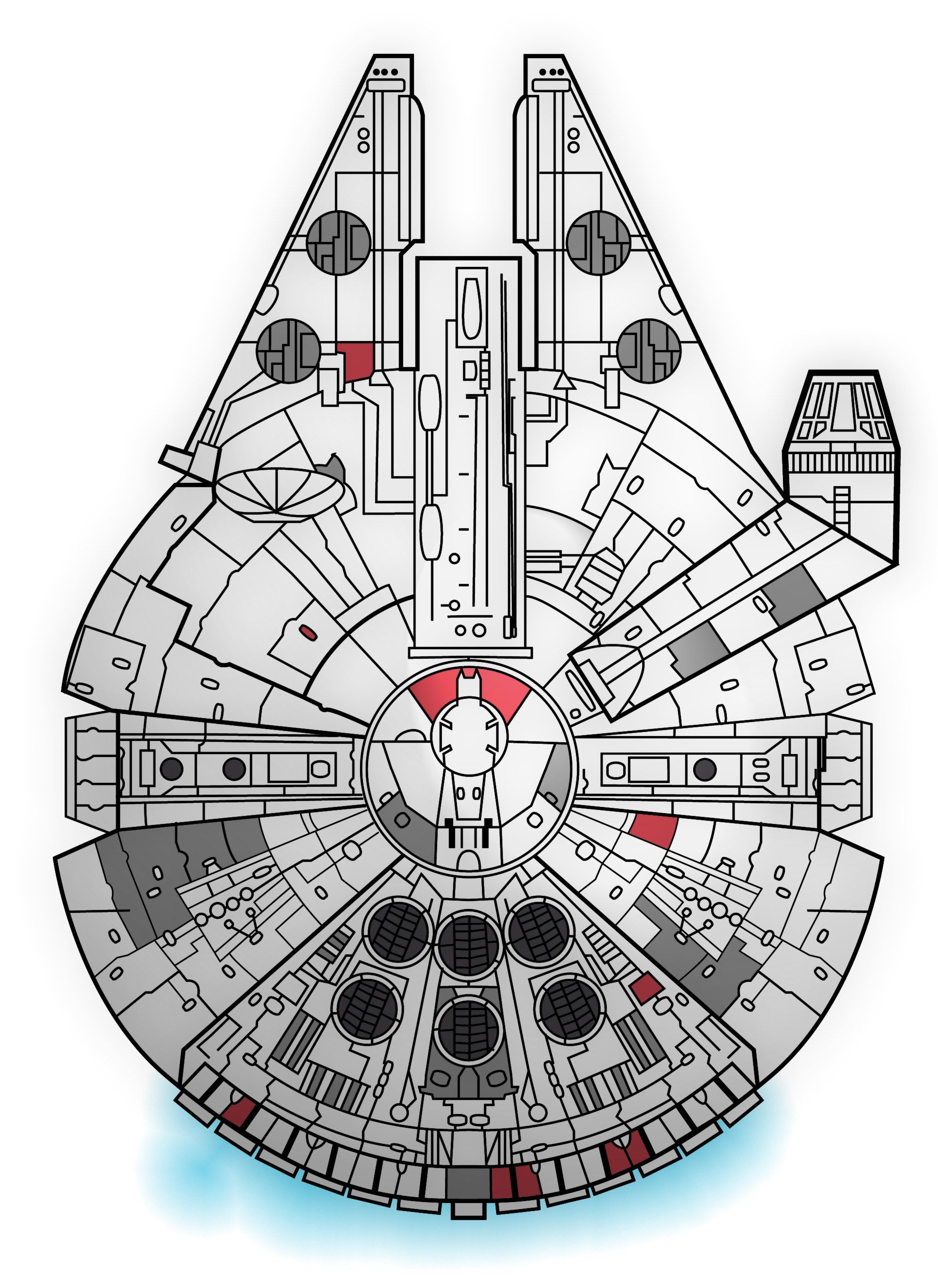 35 Exciting Millennium Falcon Coloring Page Printable 30