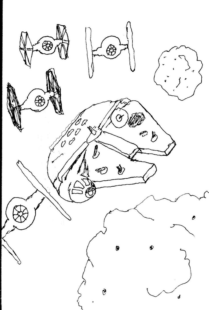 35 Exciting Millennium Falcon Coloring Page Printable 34