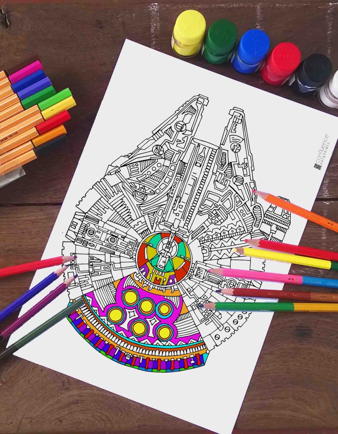 35 Exciting Millennium Falcon Coloring Page Printable 6