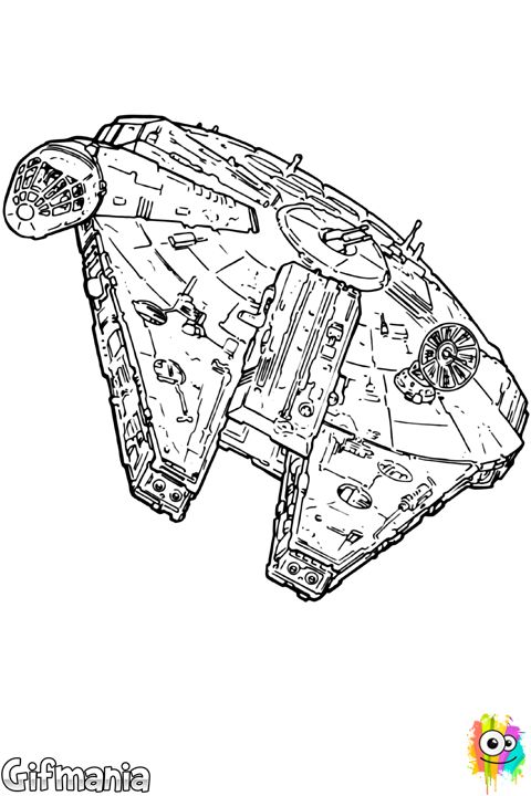 35 Exciting Millennium Falcon Coloring Page Printable 7