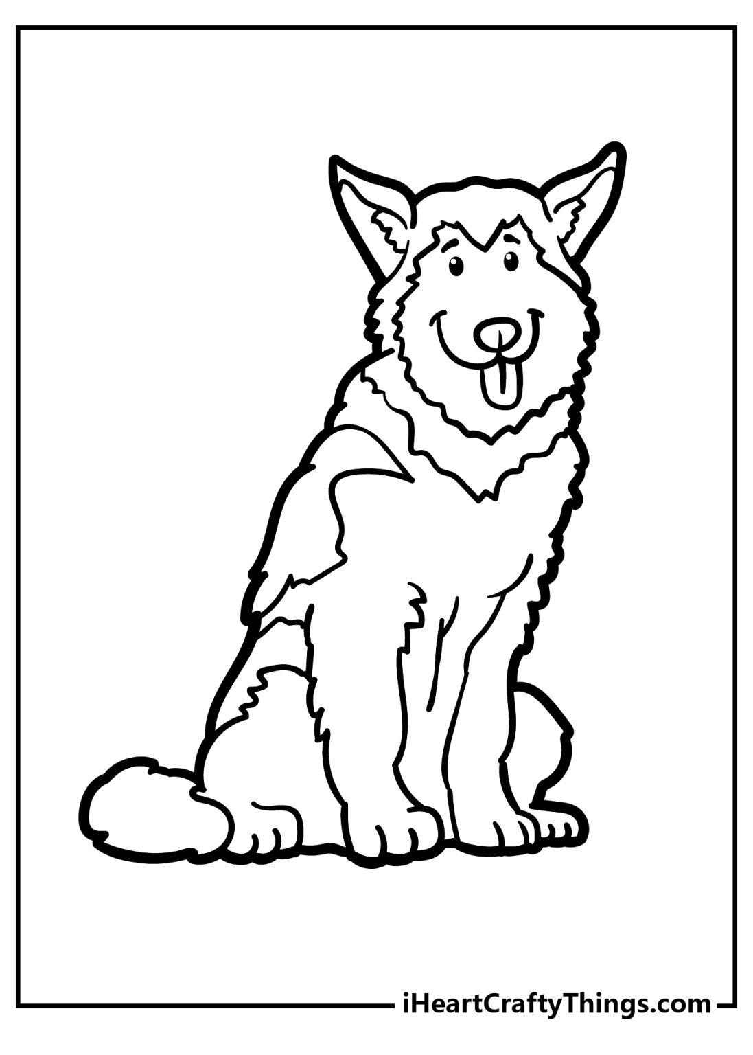 friendly husky coloring pages printable jpg