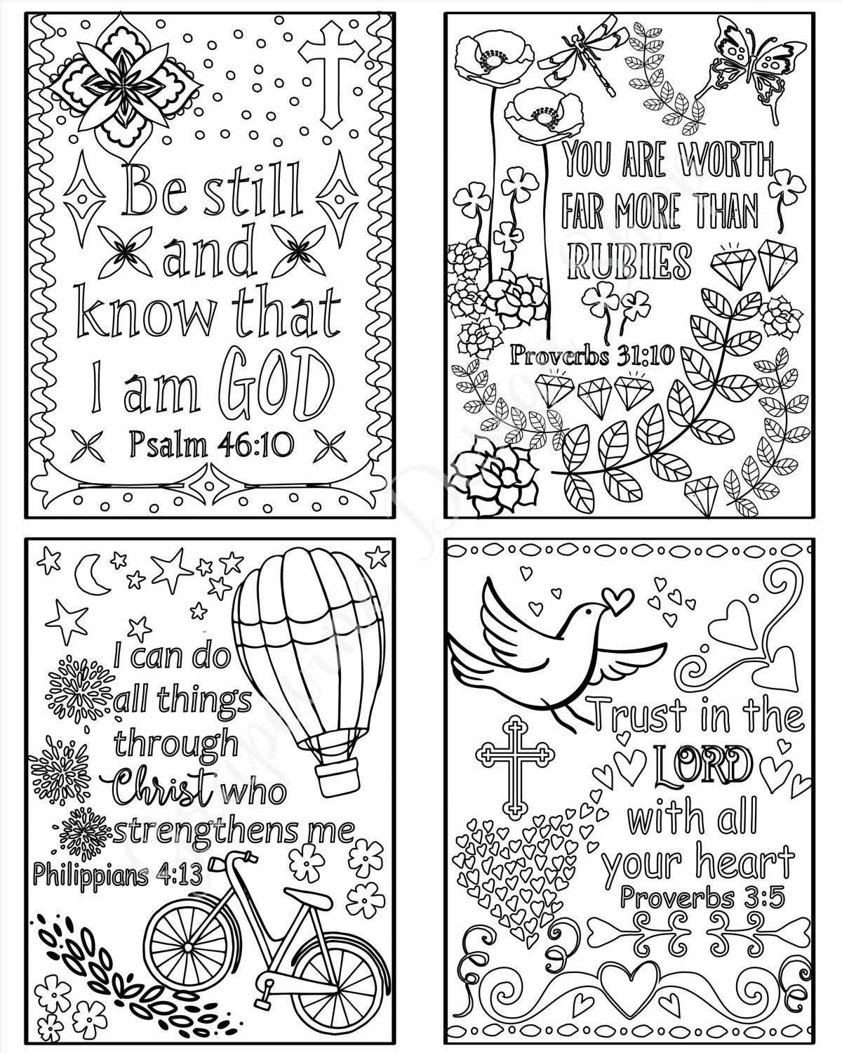 35 Inspirational Bible Verse Coloring Pages Printable 22