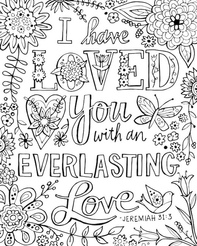 35 Inspirational Bible Verse Coloring Pages Printable 23