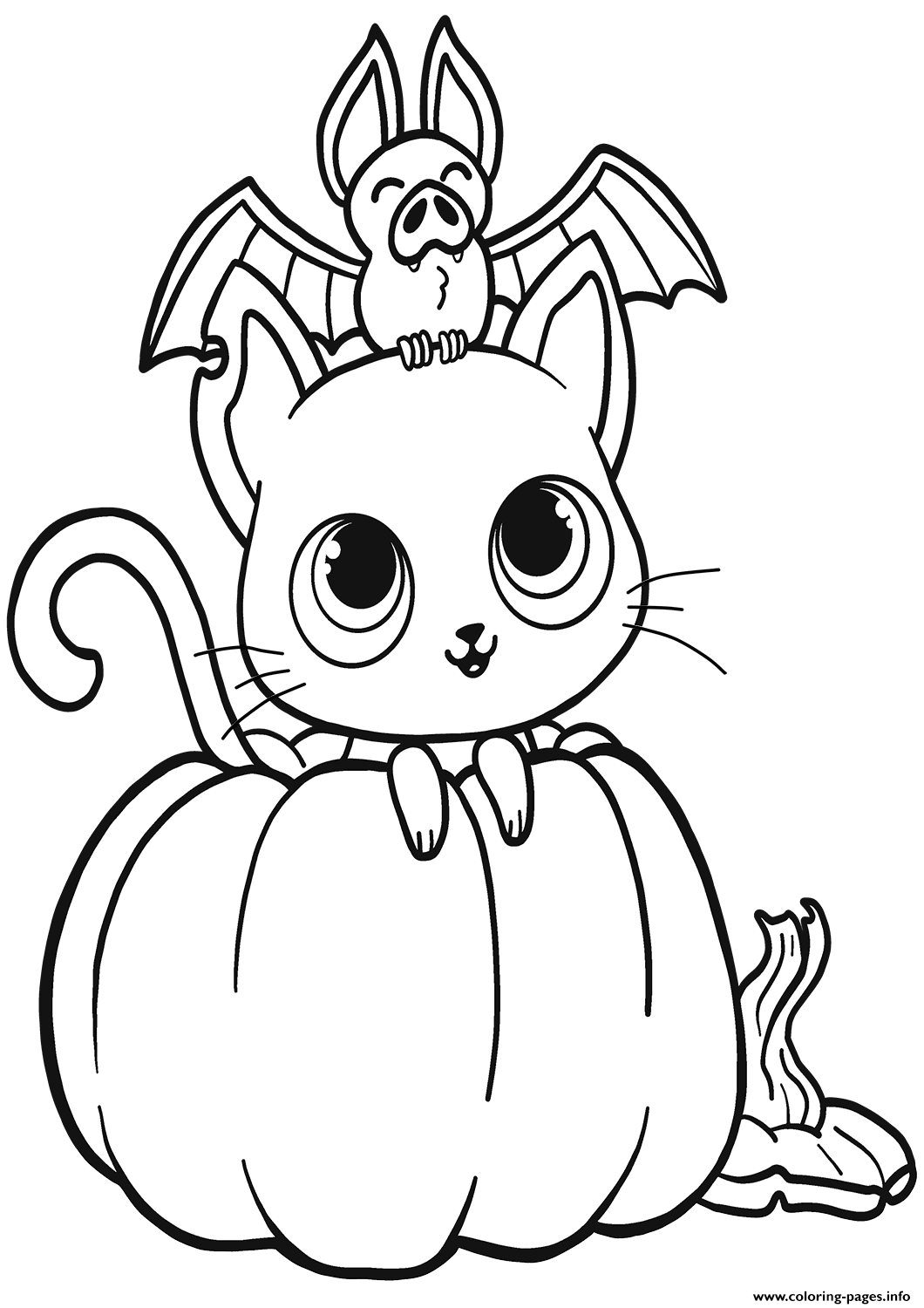 35 Spooky Halloween Cat Coloring Pages Printable 13