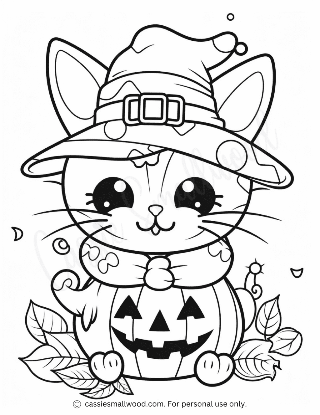 35 Spooky Halloween Cat Coloring Pages Printable 19