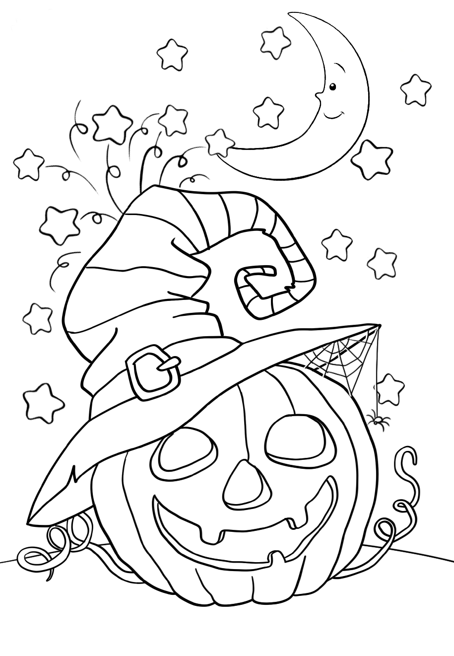 35 Spooky Halloween Cat Coloring Pages Printable 21