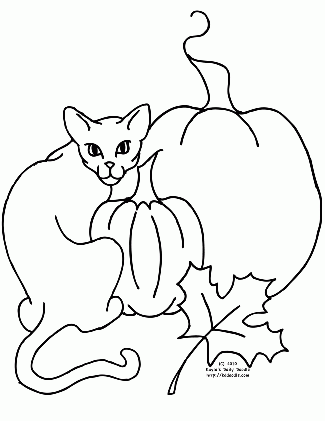 35 Spooky Halloween Cat Coloring Pages Printable 24