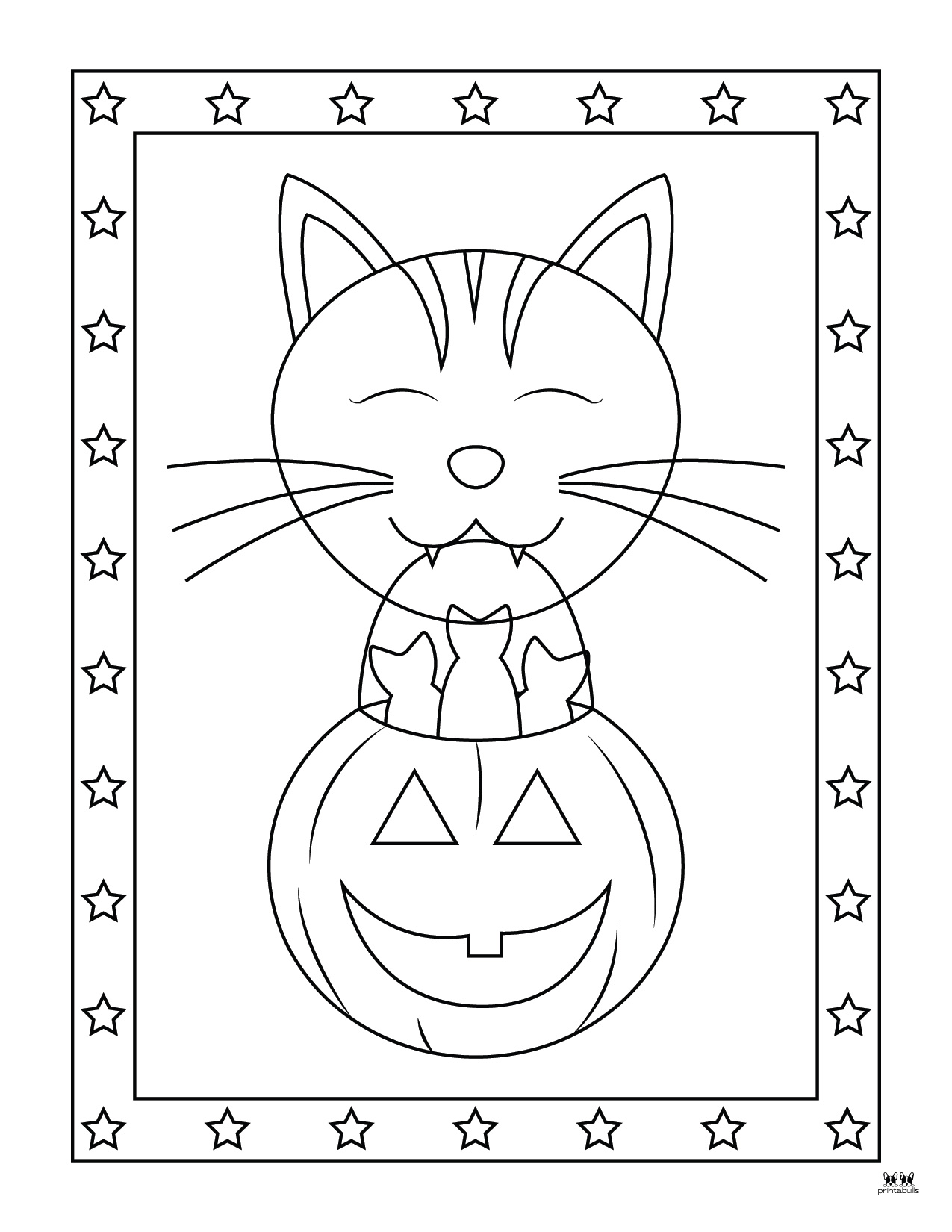 35 Spooky Halloween Cat Coloring Pages Printable 28