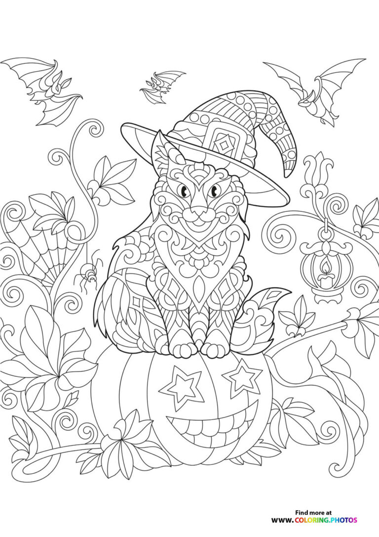 spooky halloween cat coloring pages printable jpg