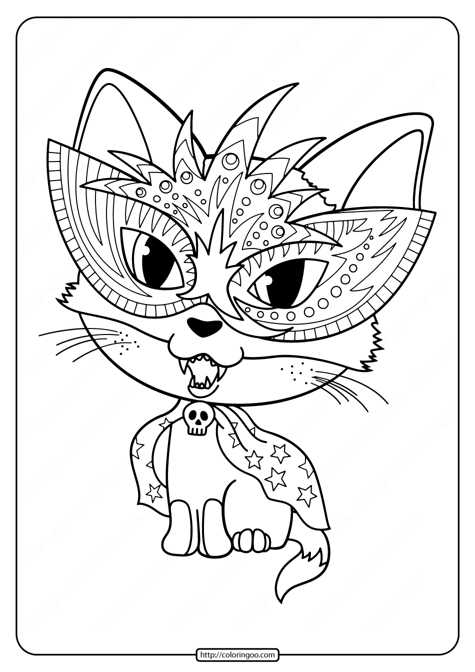 spooky halloween cat coloring pages printable jpg