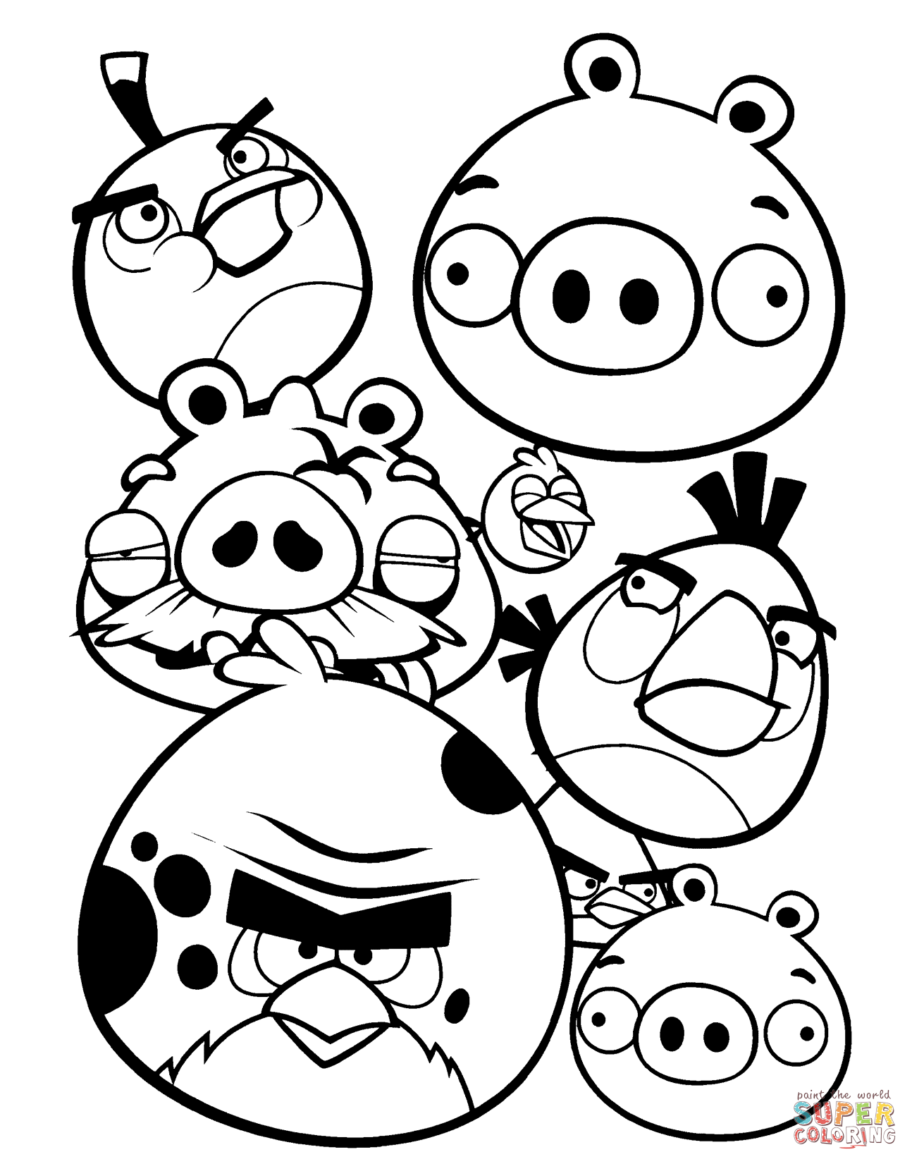 36 Angry Birds Coloring Pages Printable 1