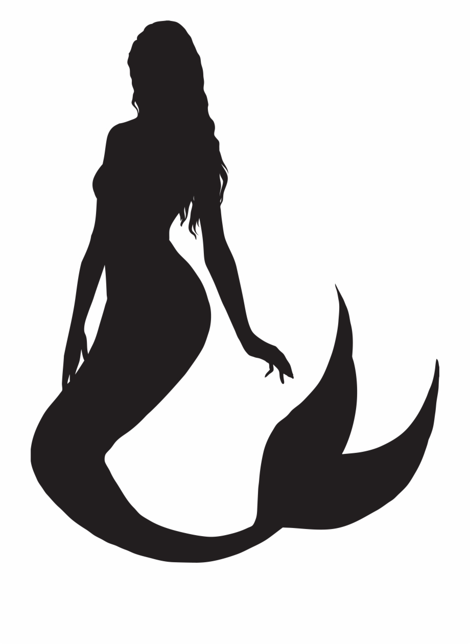 36 Creative Mermaid Clipart Black and White Coloring Pages Printable 3