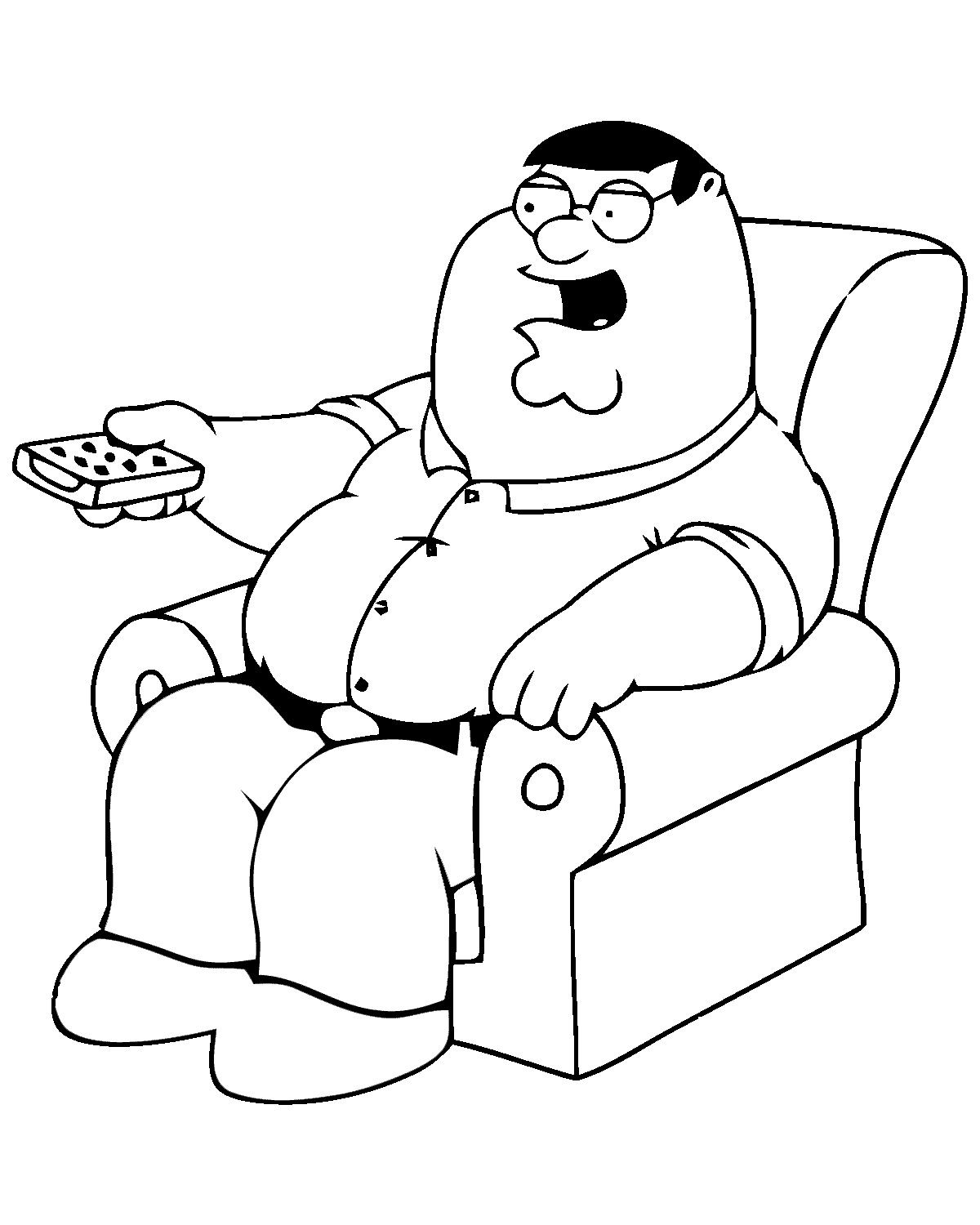 36 Humorous Family Guy Coloring Pages for Kids Printable 1