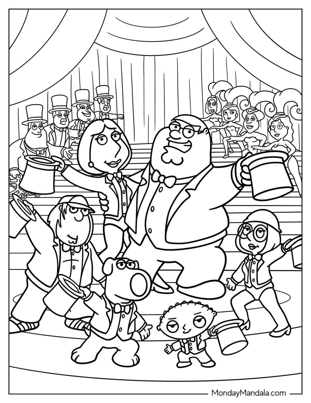 humorous family guy coloring pages for kids printable jpg