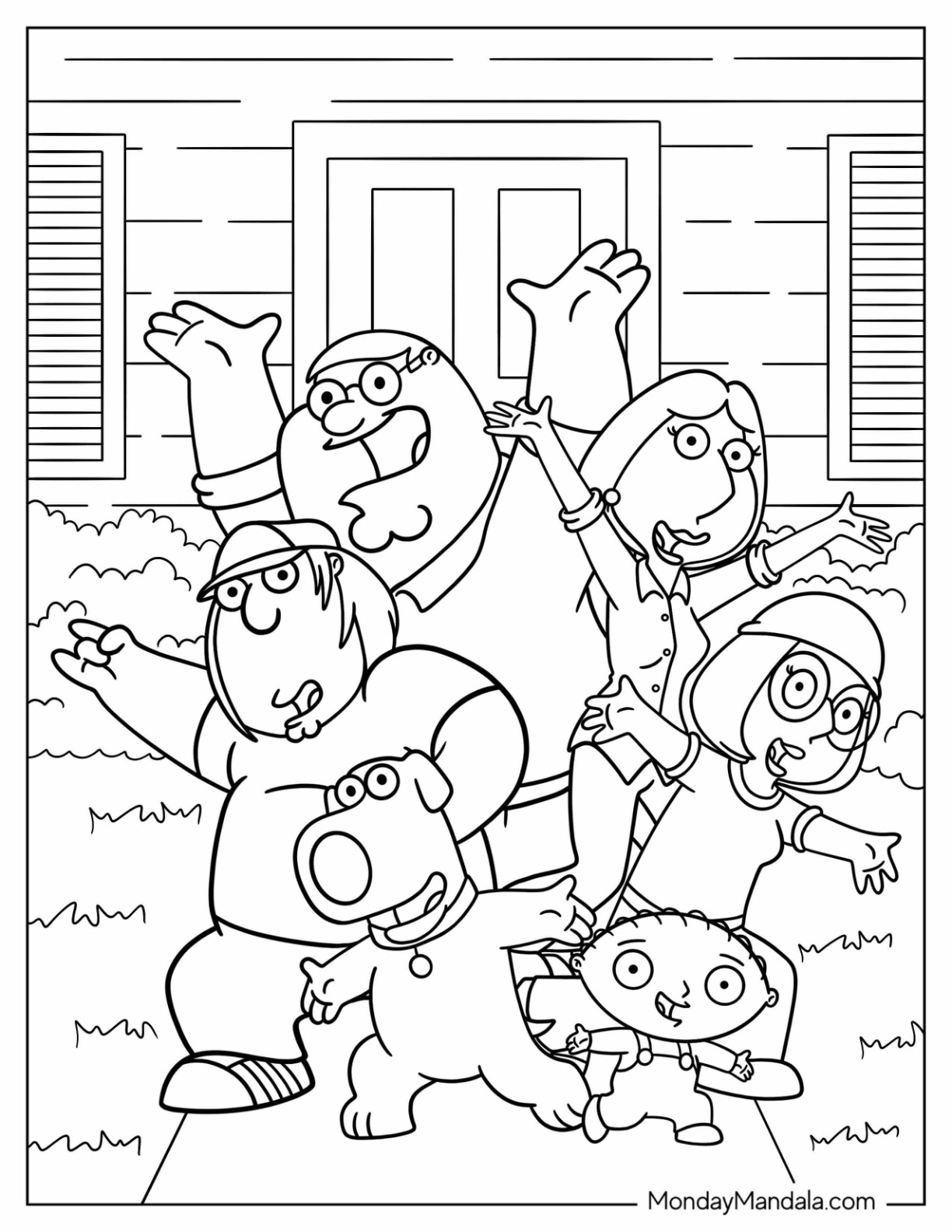 humorous family guy coloring pages for kids printable jpg