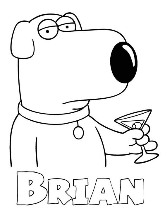 36 Humorous Family Guy Coloring Pages for Kids Printable 4