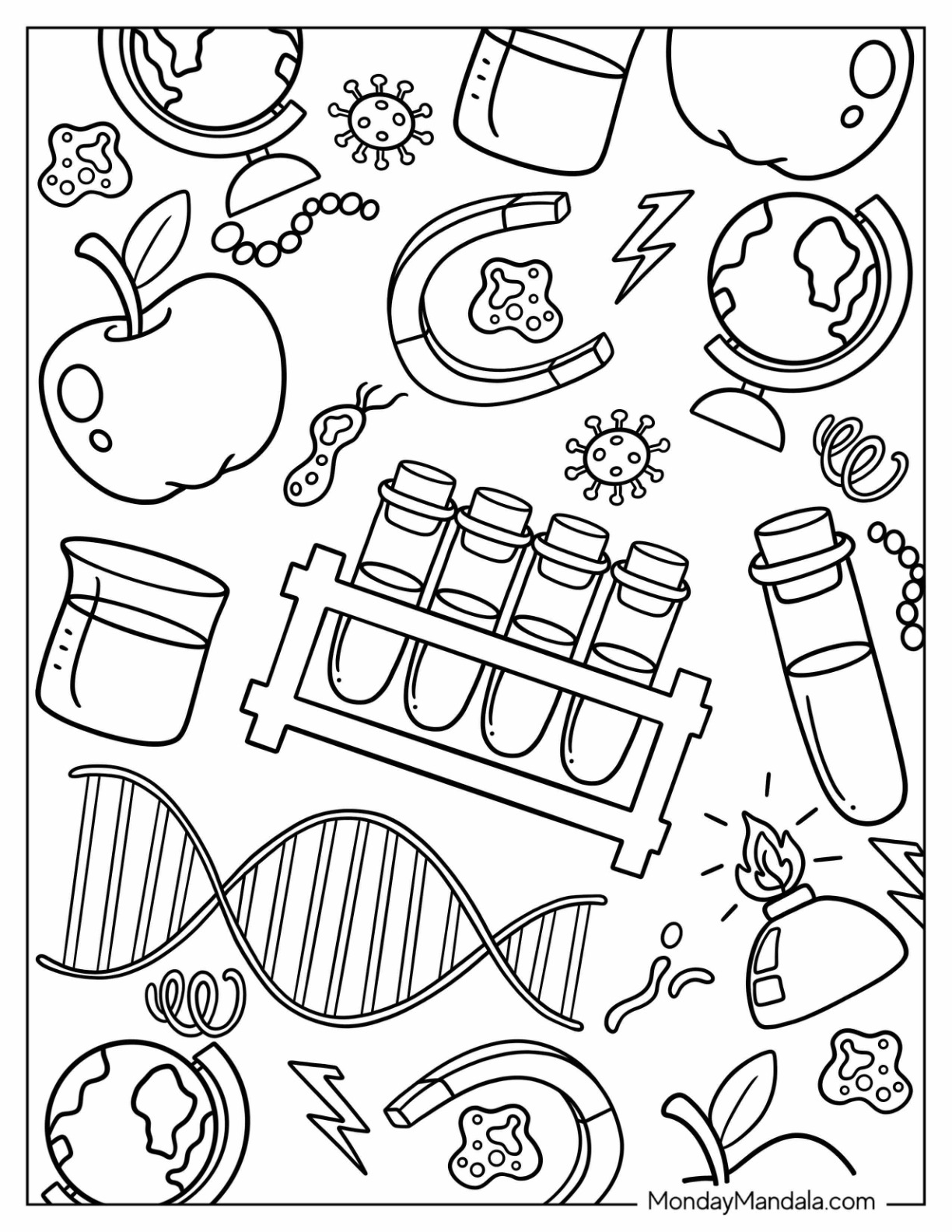 36 Science Coloring Pages Printable 1