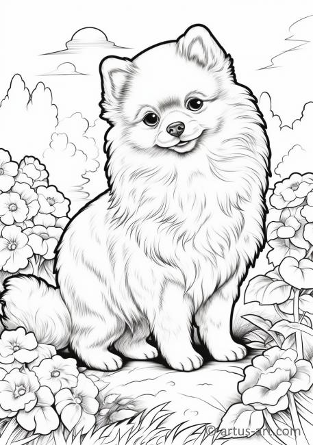 cute pomeranian coloring pages printable jpg