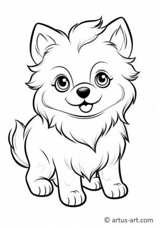 cute pomeranian coloring pages printable jpg