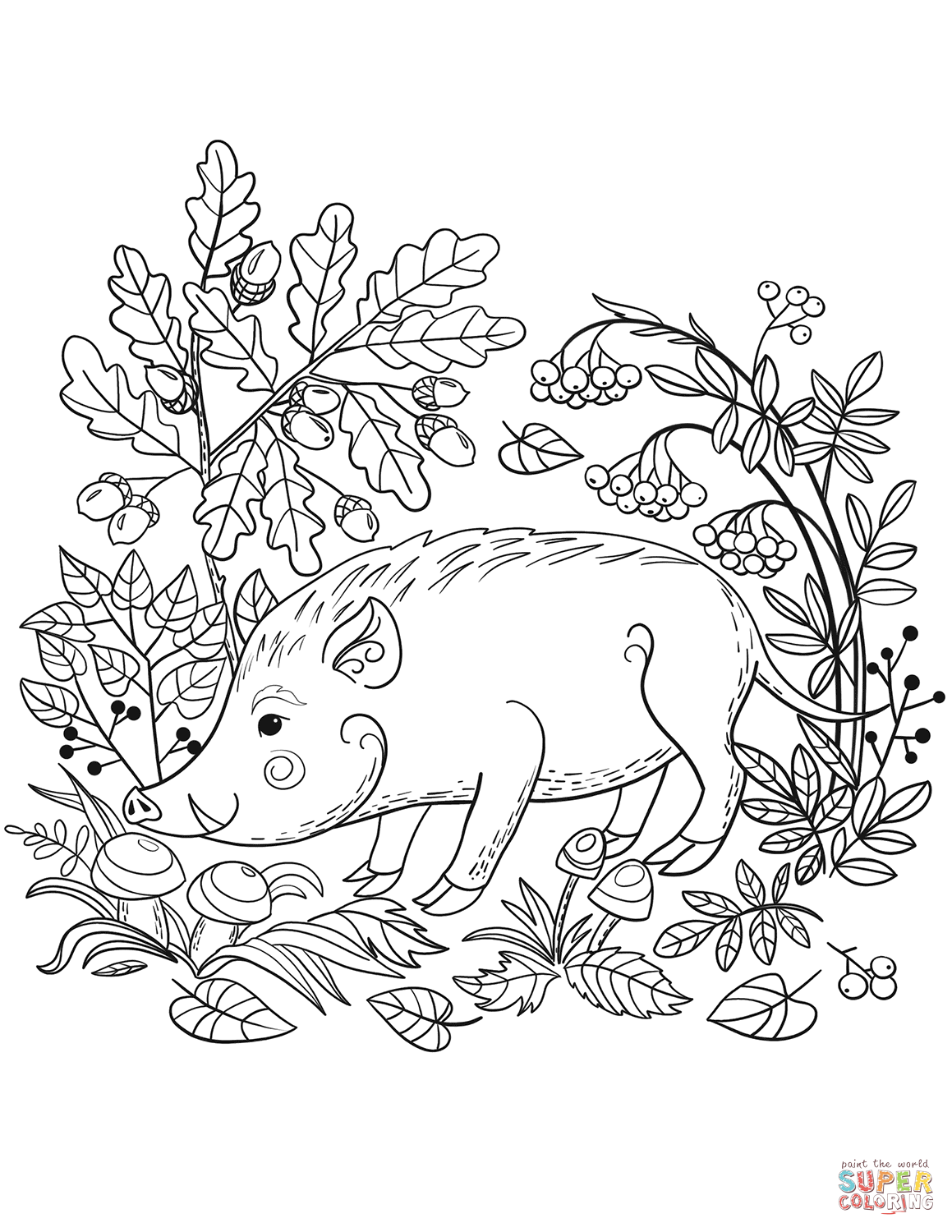 37 Whimsical Forest Animal Coloring Pages Printable 11