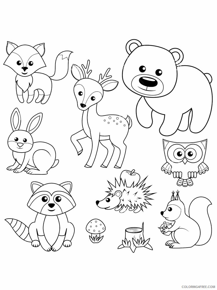 whimsical forest animal coloring pages printable jpg