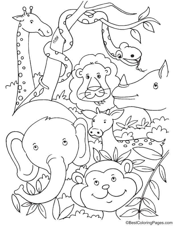 whimsical forest animal coloring pages printable jpg