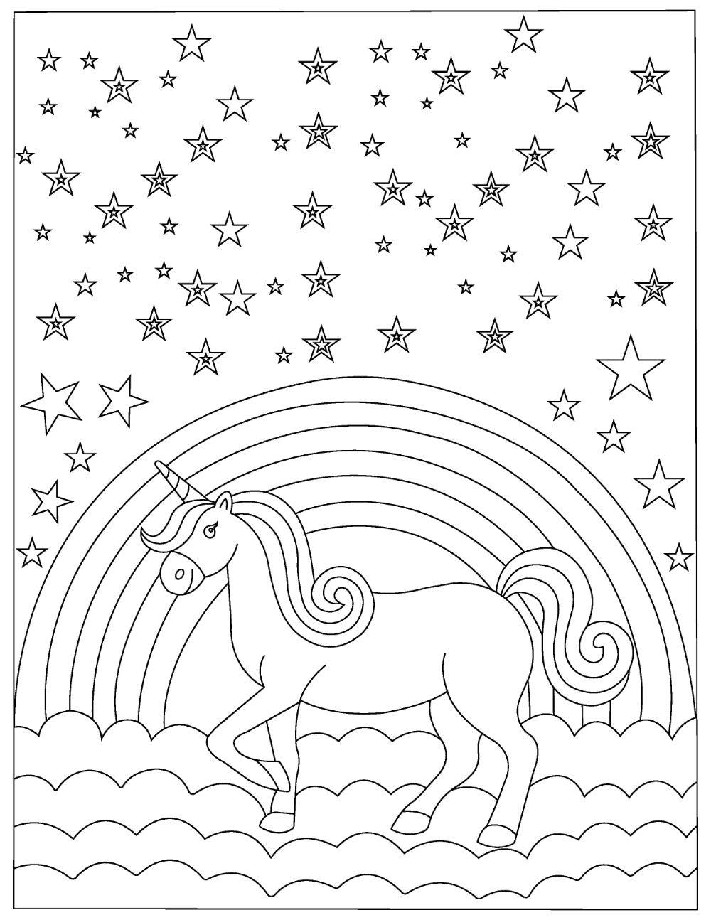 38 Beautiful Flying Unicorn Coloring Page Printable 15