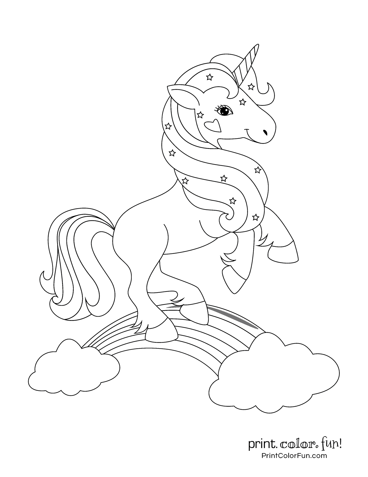 38 Beautiful Flying Unicorn Coloring Page Printable 23