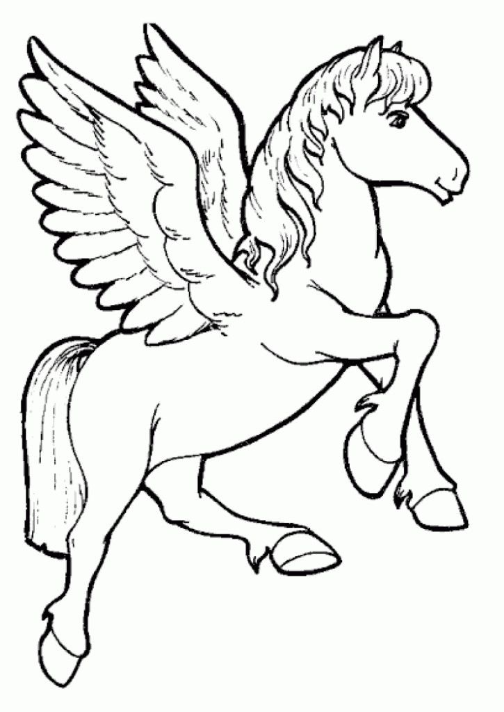 beautiful flying unicorn coloring page printable jpg