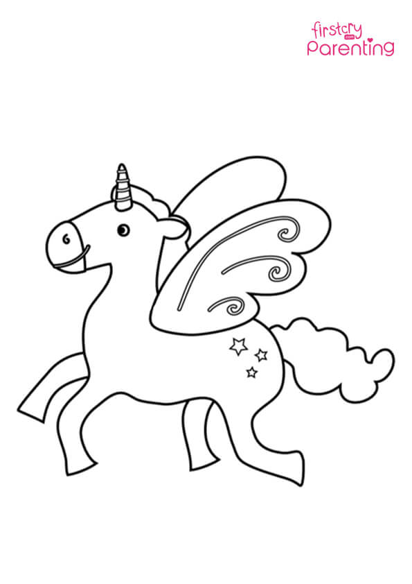 38 Beautiful Flying Unicorn Coloring Page Printable 3