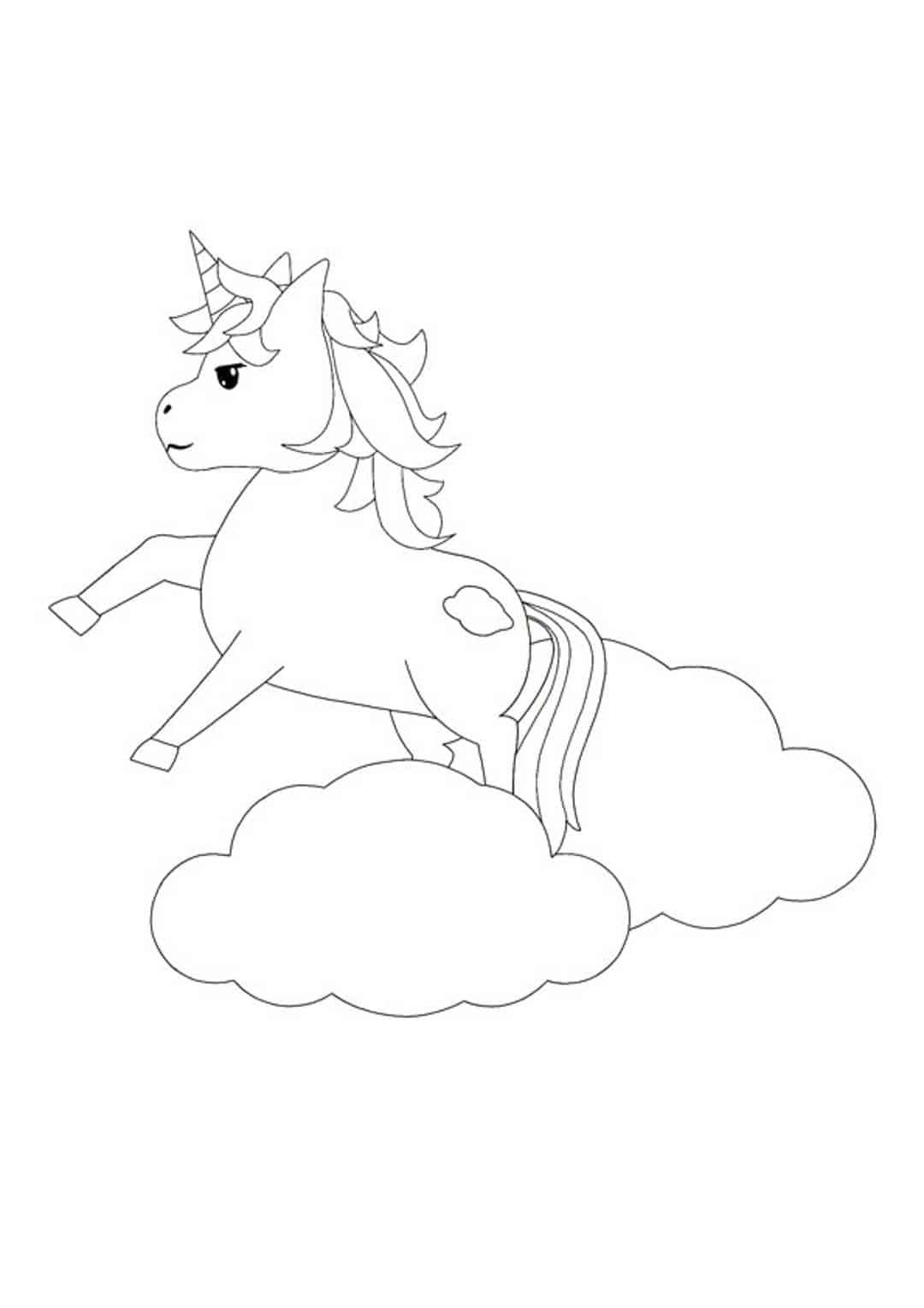 beautiful flying unicorn coloring page printable jpg