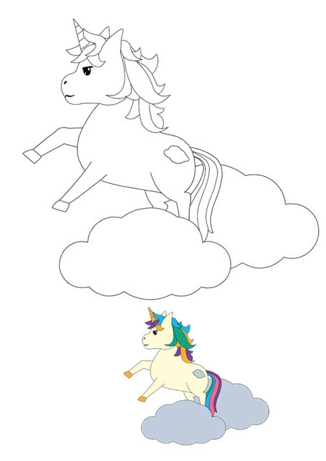 38 Beautiful Flying Unicorn Coloring Page Printable 6