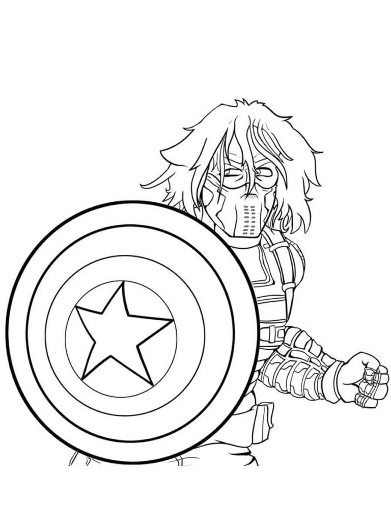 38 Bold Winter Soldier Coloring Pages Printable 24